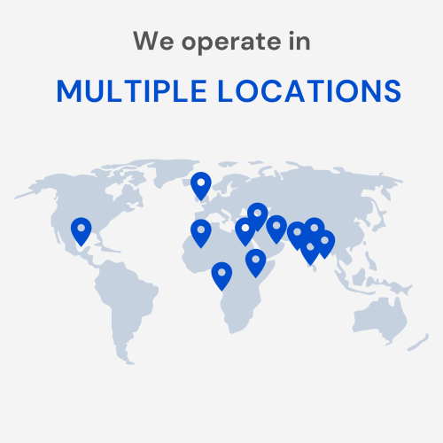 Blue Minimalist World Map Instagram Post